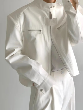 Jaqueta cortada moda coreana