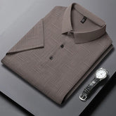 Camisa polo masculina casual de manga curta
