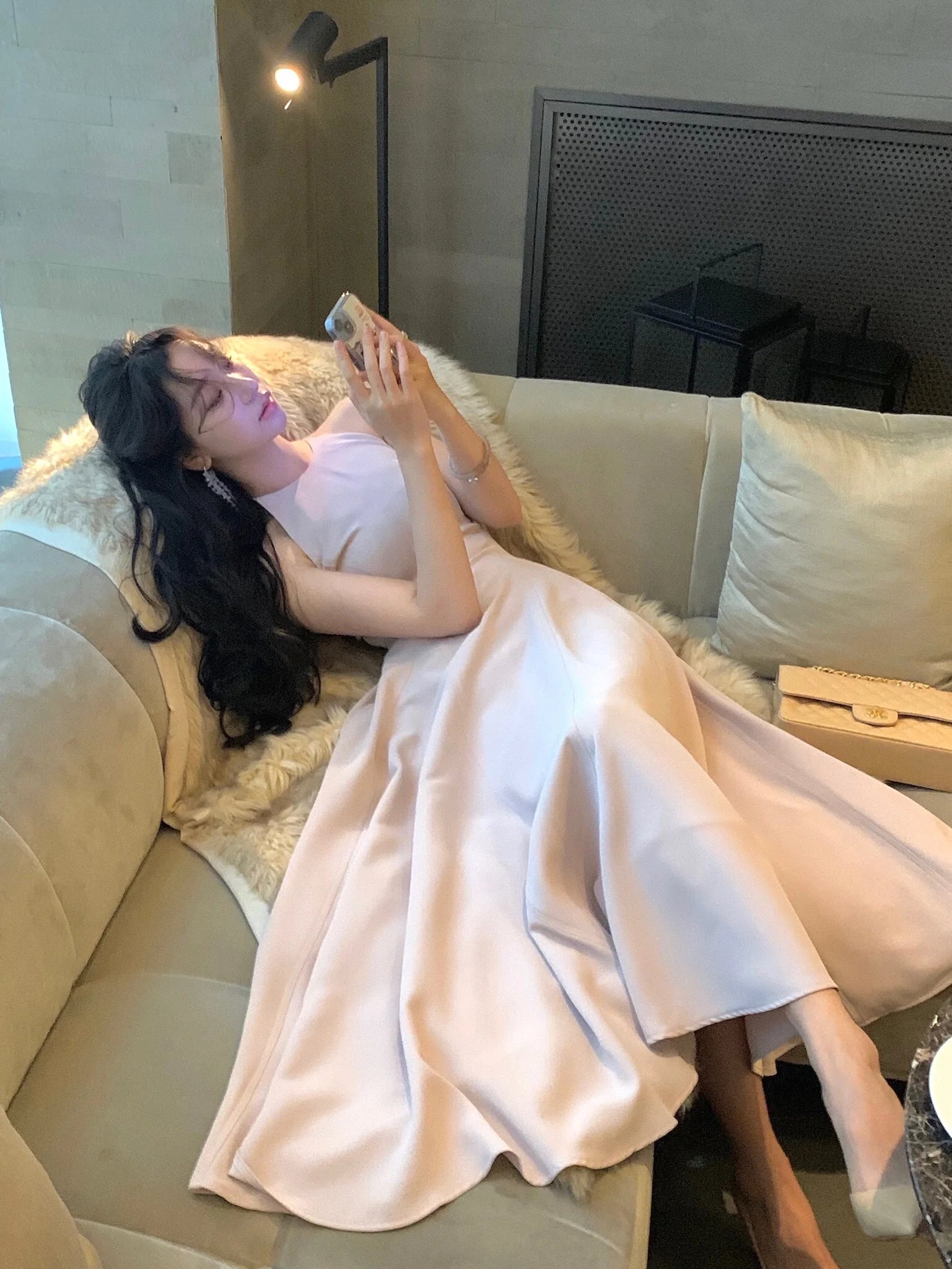 Vestidos midi vintage sem mangas para mulheres