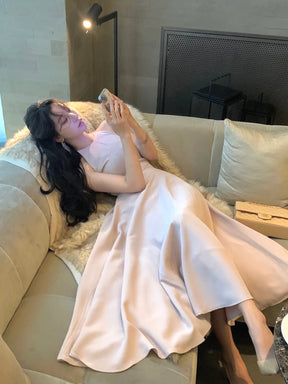 Vestidos midi vintage sem mangas para mulheres