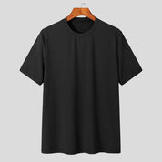 Camisa Luxo Leve Lazer Pescoço Drapeado Cor Sólida Solto Camisa Básica