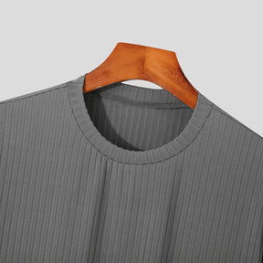 Camiseta de Luxo Leve Lazer Pescoço Drapeado Cor Sólida Solto Camisa Básica