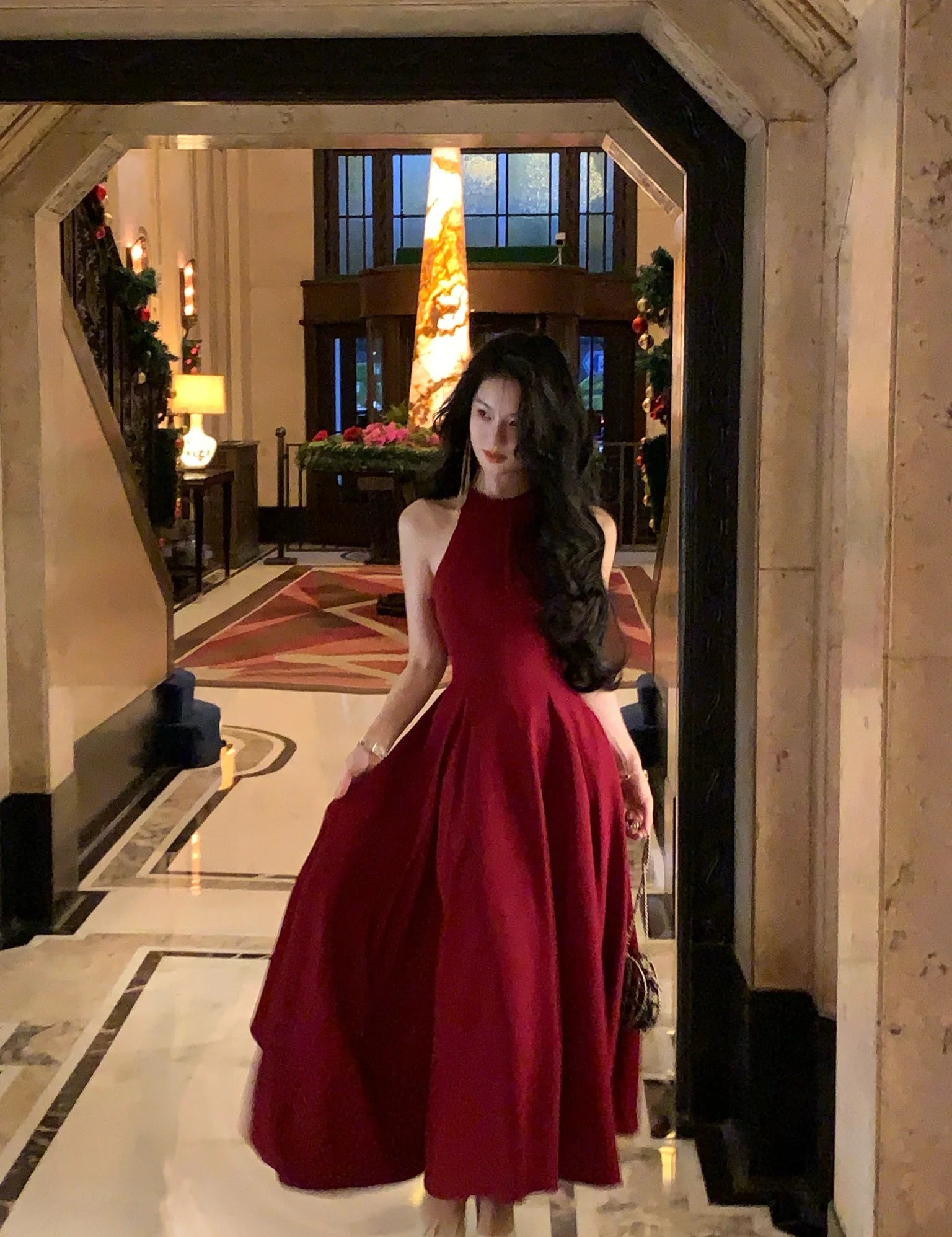 Vestidos midi vintage sem mangas para mulheres