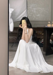 Vestidos midi vintage sem mangas para mulheres
