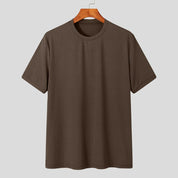 Camisa Luxo Leve Lazer Pescoço Drapeado Cor Sólida Solto Camisa Básica