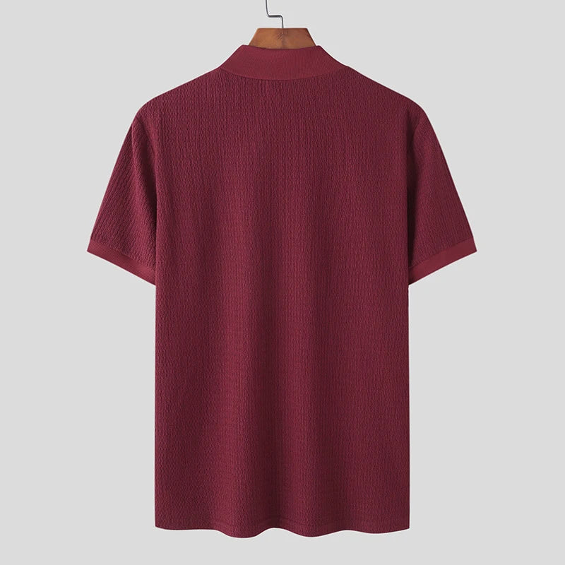 Camisa Casual Streetwear Texturizada – Estilo Coreano Moderno