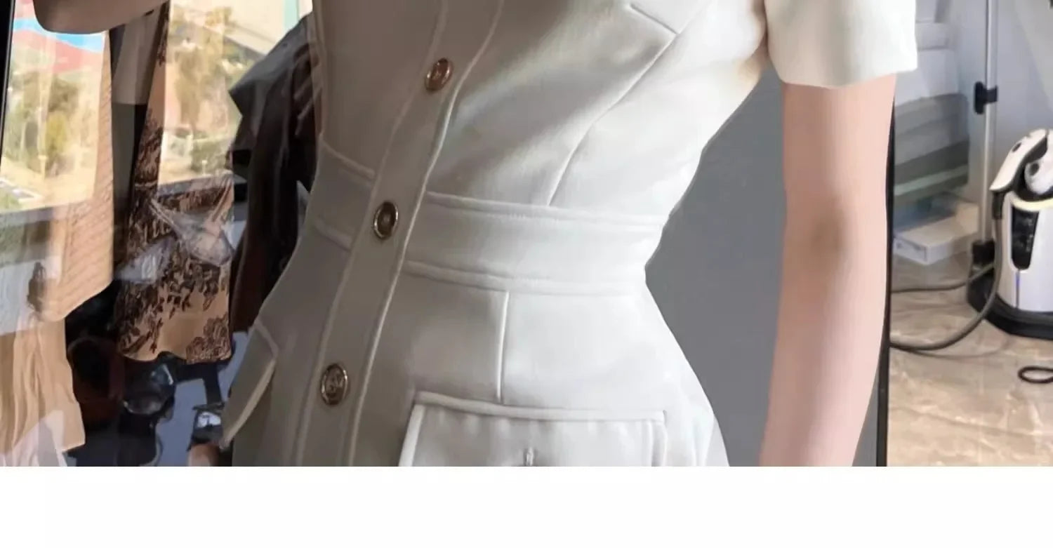 Vestido Branco Elegante Bodycon - Look Seoul Glam