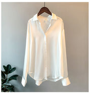 Blusa de manga comprida para escritório feminina