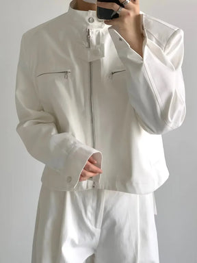 Jaqueta cortada moda coreana