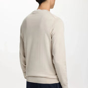 Suéter Masculino CH com Gola Redonda, Ajuste Slim, Manga Longa, Pullover de Tricô com Bordado Vermelho, Top Casual para Negócios