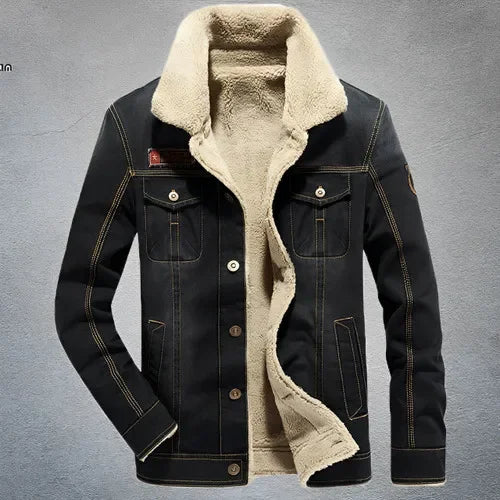 Personalizável inverno quente engrossado jaqueta jeans casual masculina boutique moda algodão azul denim casacos terno jaquetas mwt412237