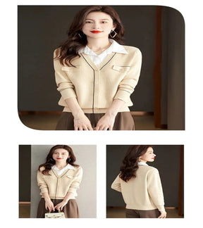 SUÉTER DE MALHA COM GOLA VIRADA - LOOK “DOCE ESSÊNCIA”