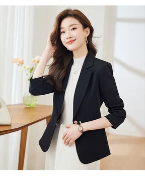 Jaqueta de terno feminina cor caramelo casual