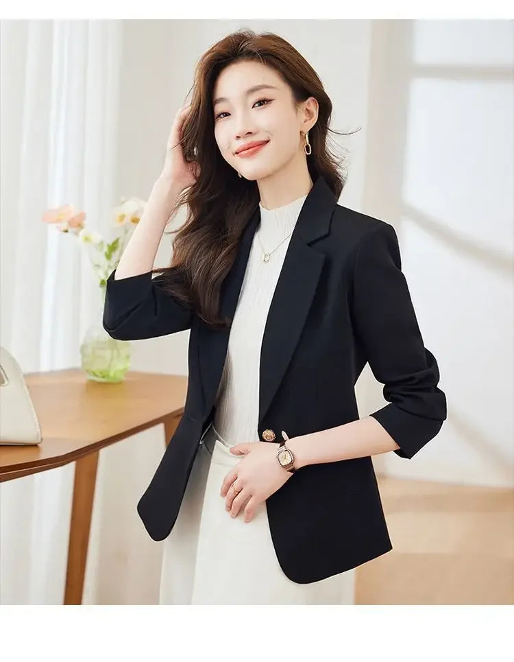 Jaqueta de terno feminina cor caramelo casual