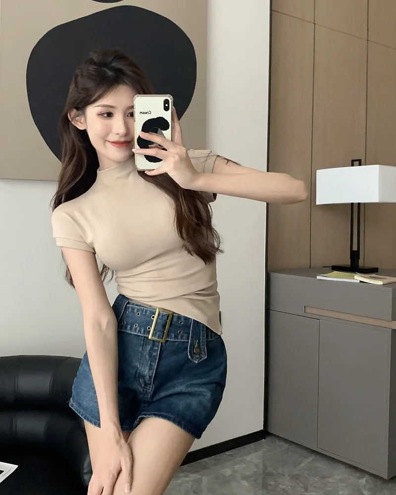 Blusa básica Moda coreana