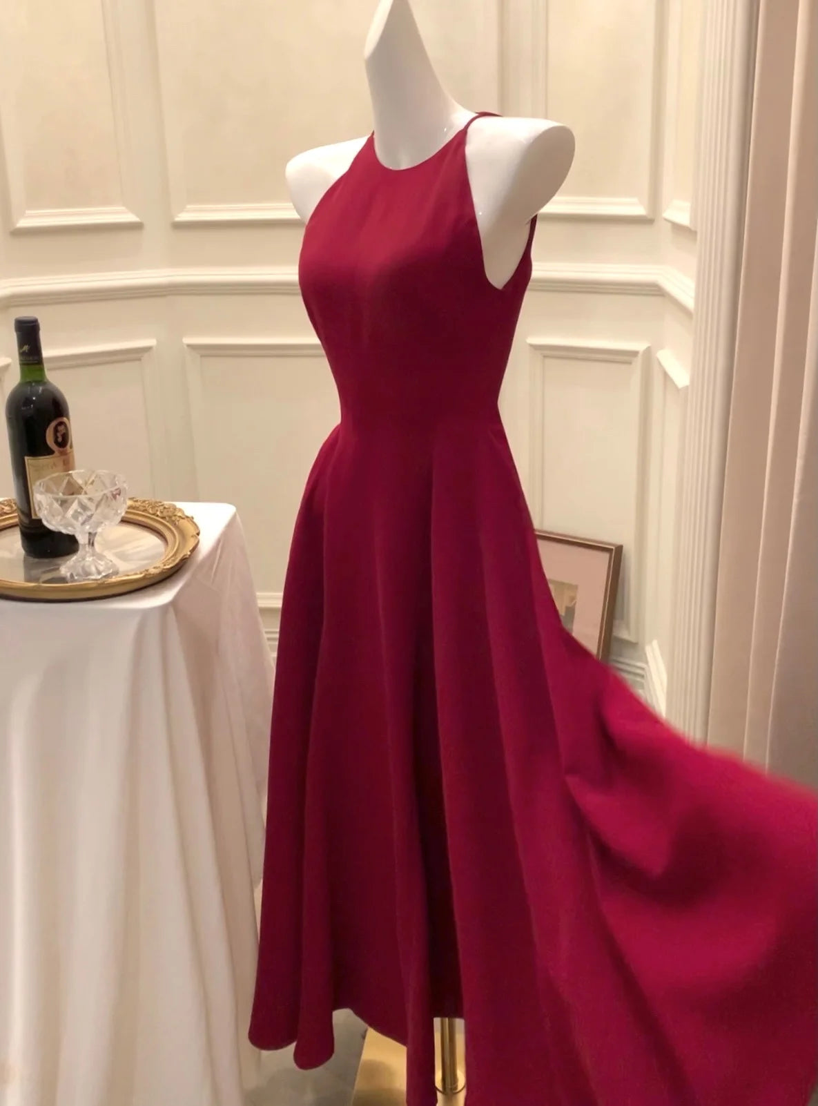 Vestidos midi vintage sem mangas para mulheres