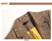 Blazer Feminino Xadrez – Look Seoul Autumn
