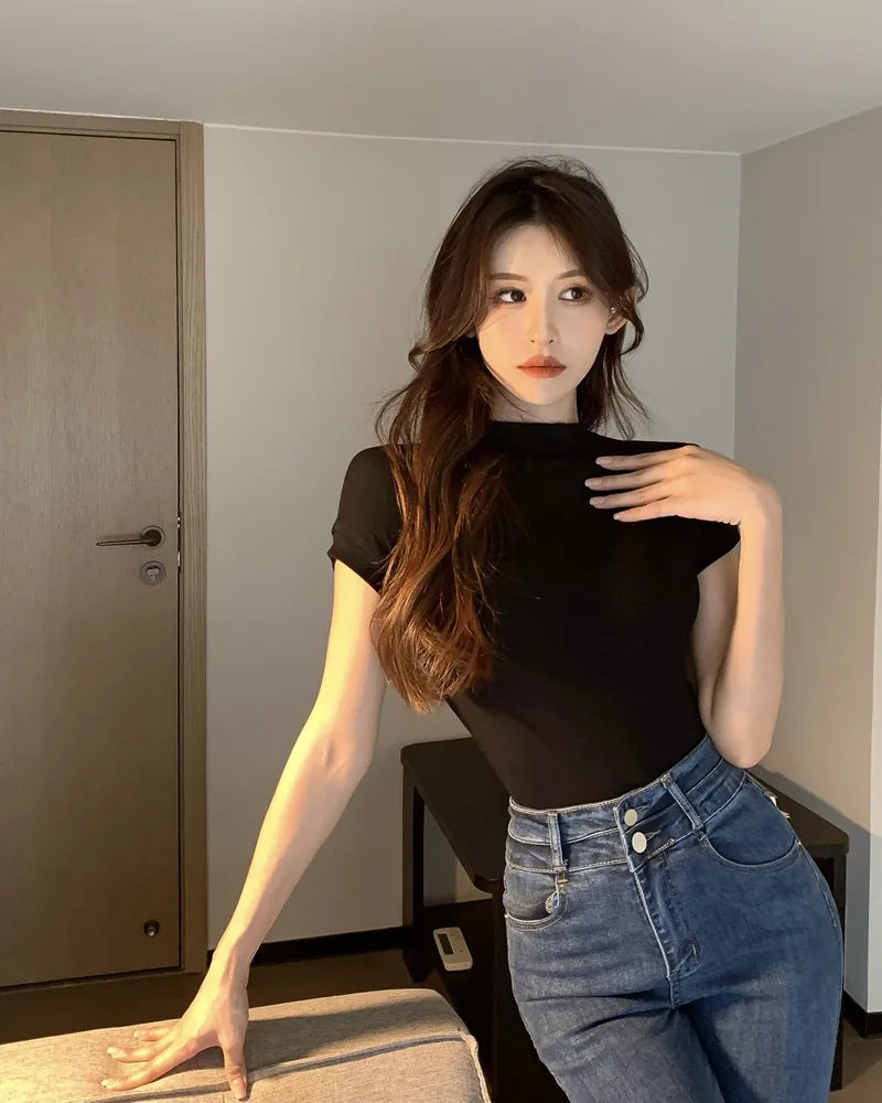 Blusa básica Moda coreana
