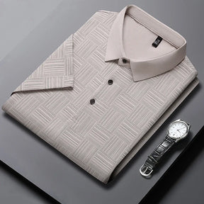Camisa polo masculina casual de manga curta