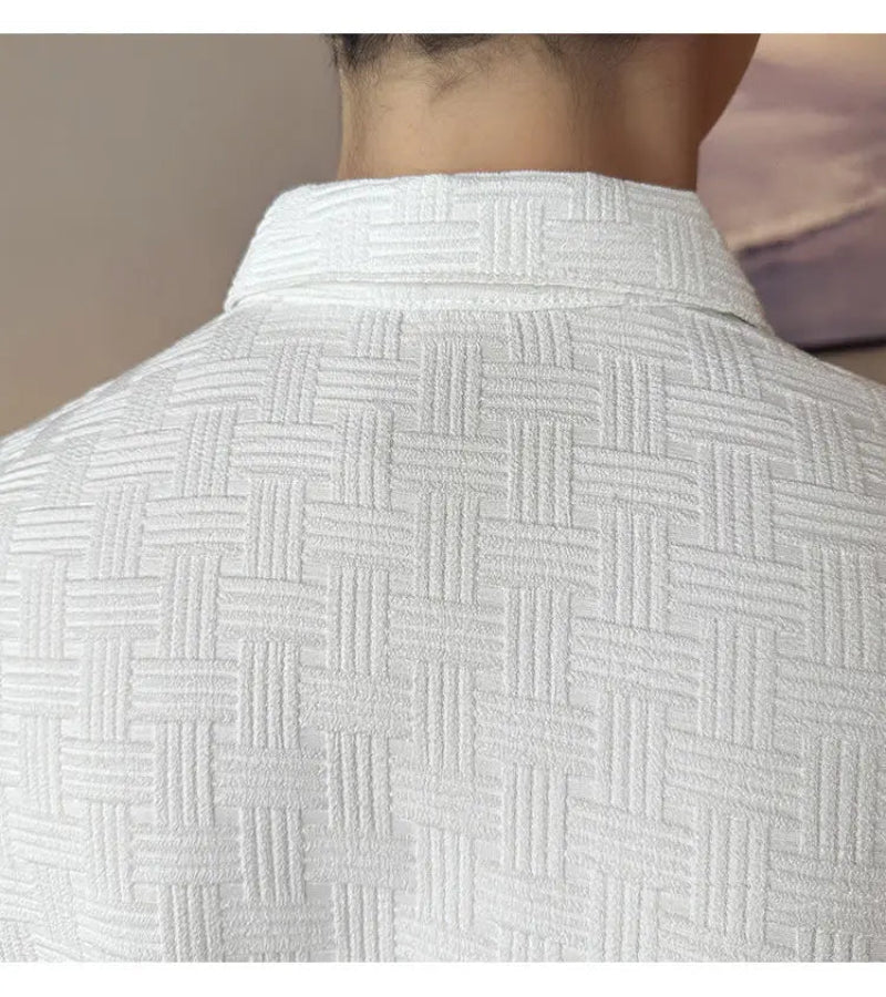 Camisa Masculina Coreana de Verão – Estilo Casual e Elegante