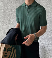 Camisa Masculina de Manga Curta Estilo Coreano