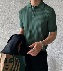 Camisa masculina de manga curta, estilo coreano