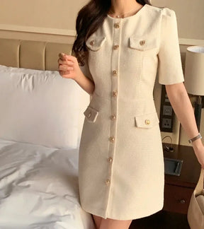Vestido Tweed Coreano Estilo “Small Coreia”