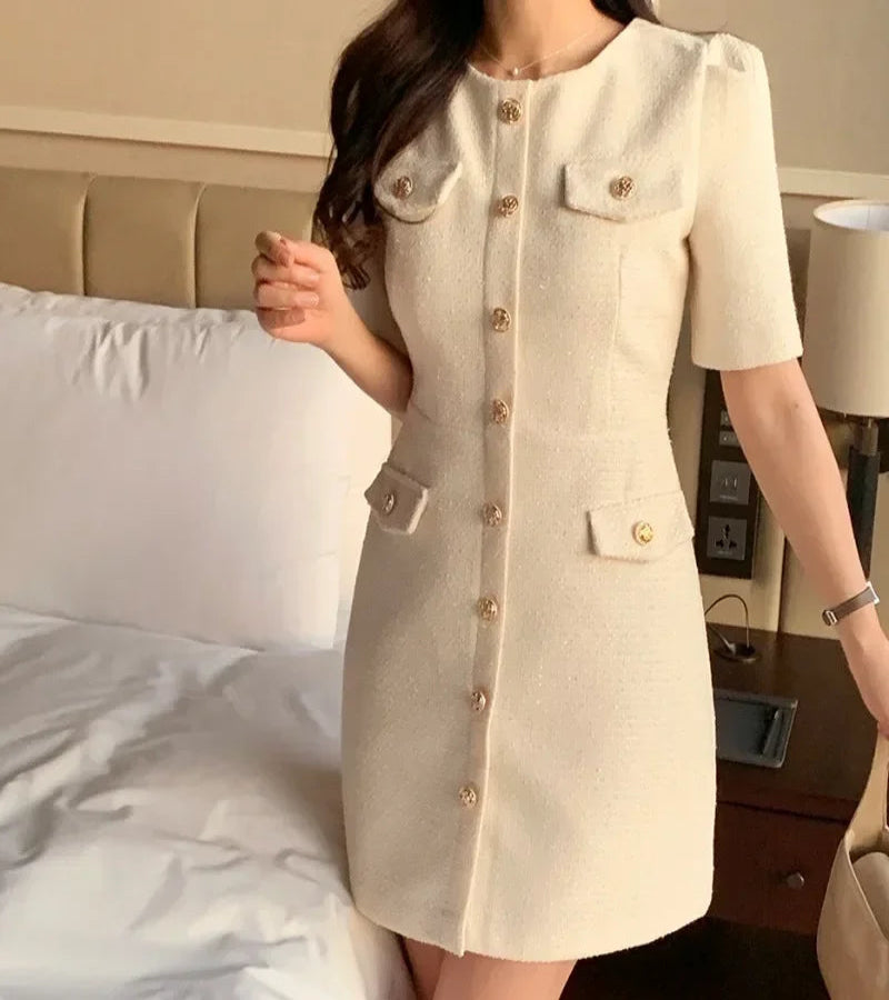Vestido Tweed Coreano Estilo “Small Coreia”