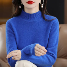 Suéter Gola Média Estilo Coreano Básico -  “Brisa de Inverno”