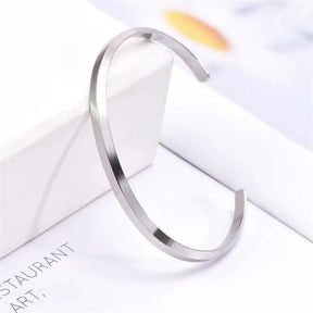 Pulseira masculina de aço inoxidável, cor prata