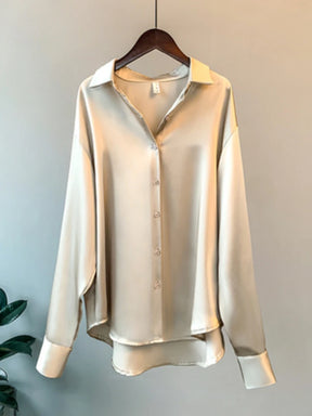 Blusa de manga comprida para escritório feminina