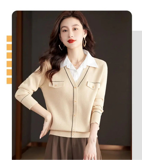 SUÉTER DE MALHA COM GOLA VIRADA - LOOK “DOCE ESSÊNCIA”