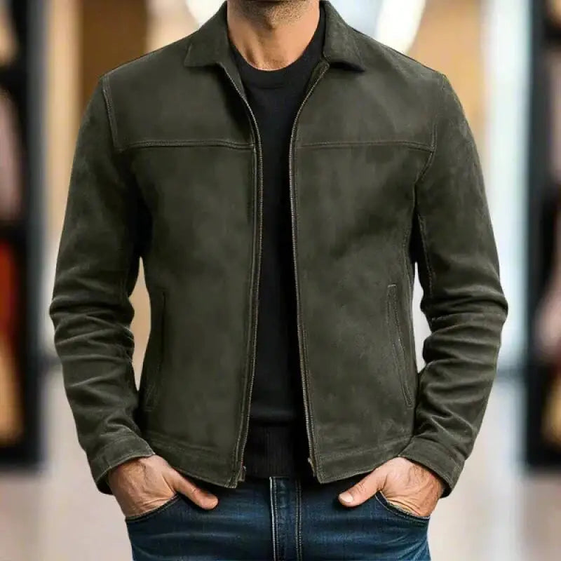Jaqueta Masculina de Couro Sintético para Primavera e Outono, Moda com Zíperes, Gola Reversível, Estilo Motoqueiro, Casacos de Motocicleta Estilo Coreano