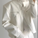 Jaqueta cortada moda coreana