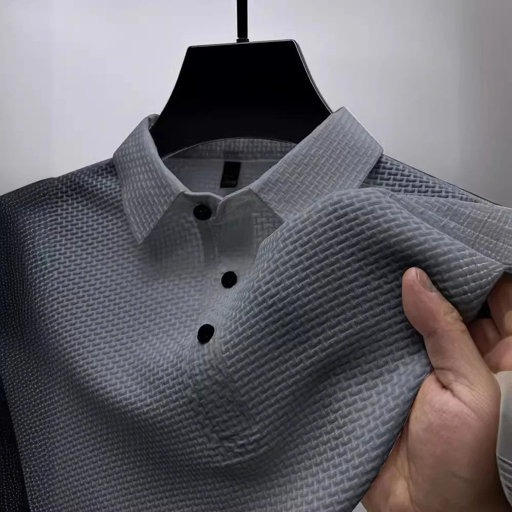 Camisa polo masculina de verão casual
