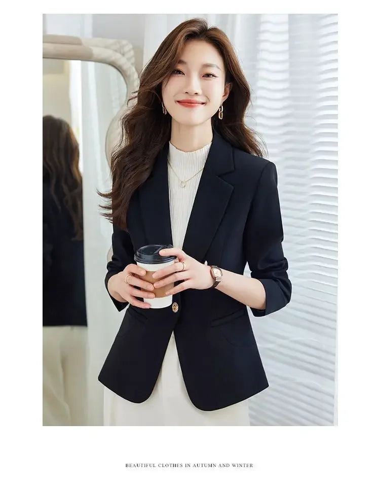 Jaqueta de terno feminina cor caramelo casual