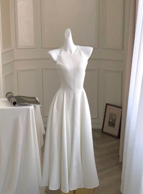 Vestidos midi vintage sem mangas para mulheres