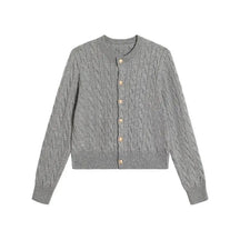 Cardigan Vintage Feminino Tricotado com Botões - Look Elegância de Outono