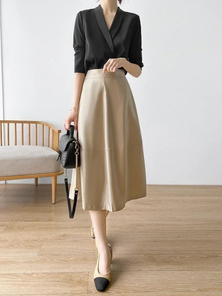 Blusa elegante em seda cetim