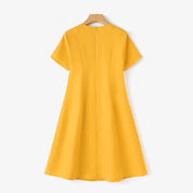 Vestido de Festa Vintage Colete Cintura A-line , com Botão Plissado