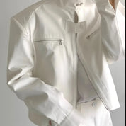 Jaqueta cortada moda coreana