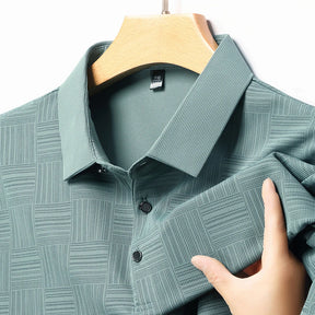 Camisa polo masculina casual de manga curta