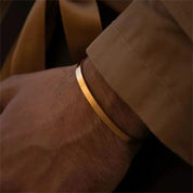 Pulseira Masculina de Aço Inoxidável Prata