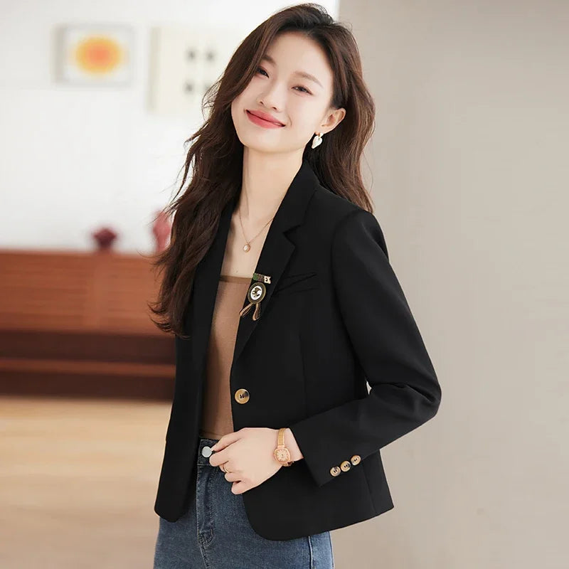 Blazer Manga Longa Escritório Coreano