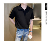 Camisa Polo Casual Listrada Manga Curta