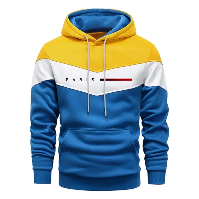 Conjunto de Moletom Masculino Paris Fashion: Moletom com Capuz e Calça Jogger para o Dia a Dia, Esportivo, Tendência Urbana, Agasalho Quente