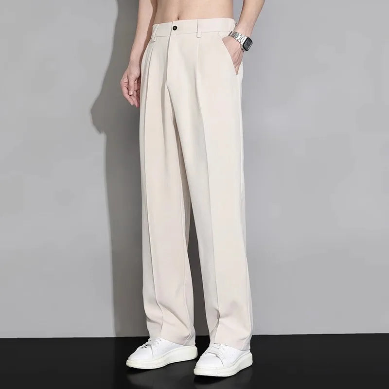 Calça  casual  longa solta