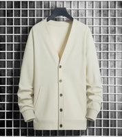 Suéter Cardigan Masculino Coreano – Estilo Casual e Atemporal