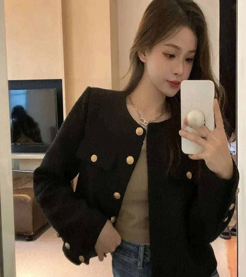 Cardigan manga de lã feminino