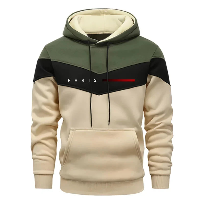 Conjunto de Moletom Masculino Paris Fashion: Moletom com Capuz e Calça Jogger para o Dia a Dia, Esportivo, Tendência Urbana, Agasalho Quente